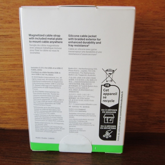 New! Belkin BoostCharge Pro Flex USB-A TO USB-C Cable - Picture 2 of 4